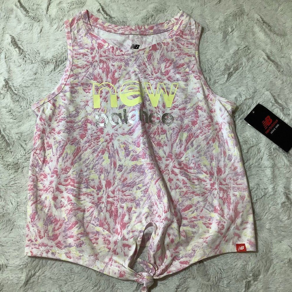 new balance girls tank top pink lemonade size large 14-16